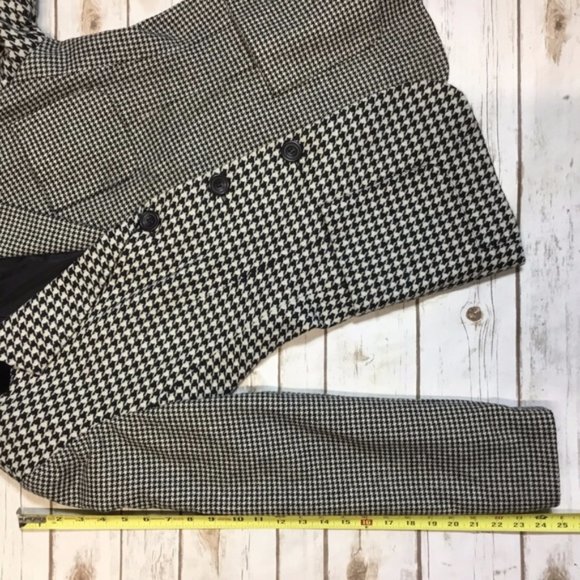 Vintage Preppy Houndstooth Black and White Jacket - Picture 6 of 8